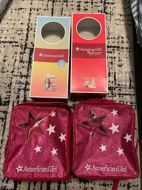 American Girl Pink Glitter Star Travel Backpack
